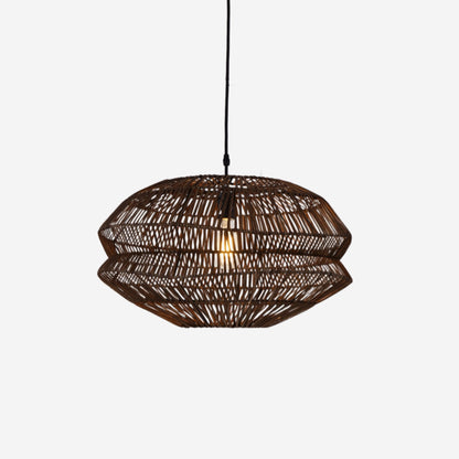 Lightsin Eco Friendly Rattan Pendant Light Handwoven Rustic Farmhouse Ceiling Light - House Comfort