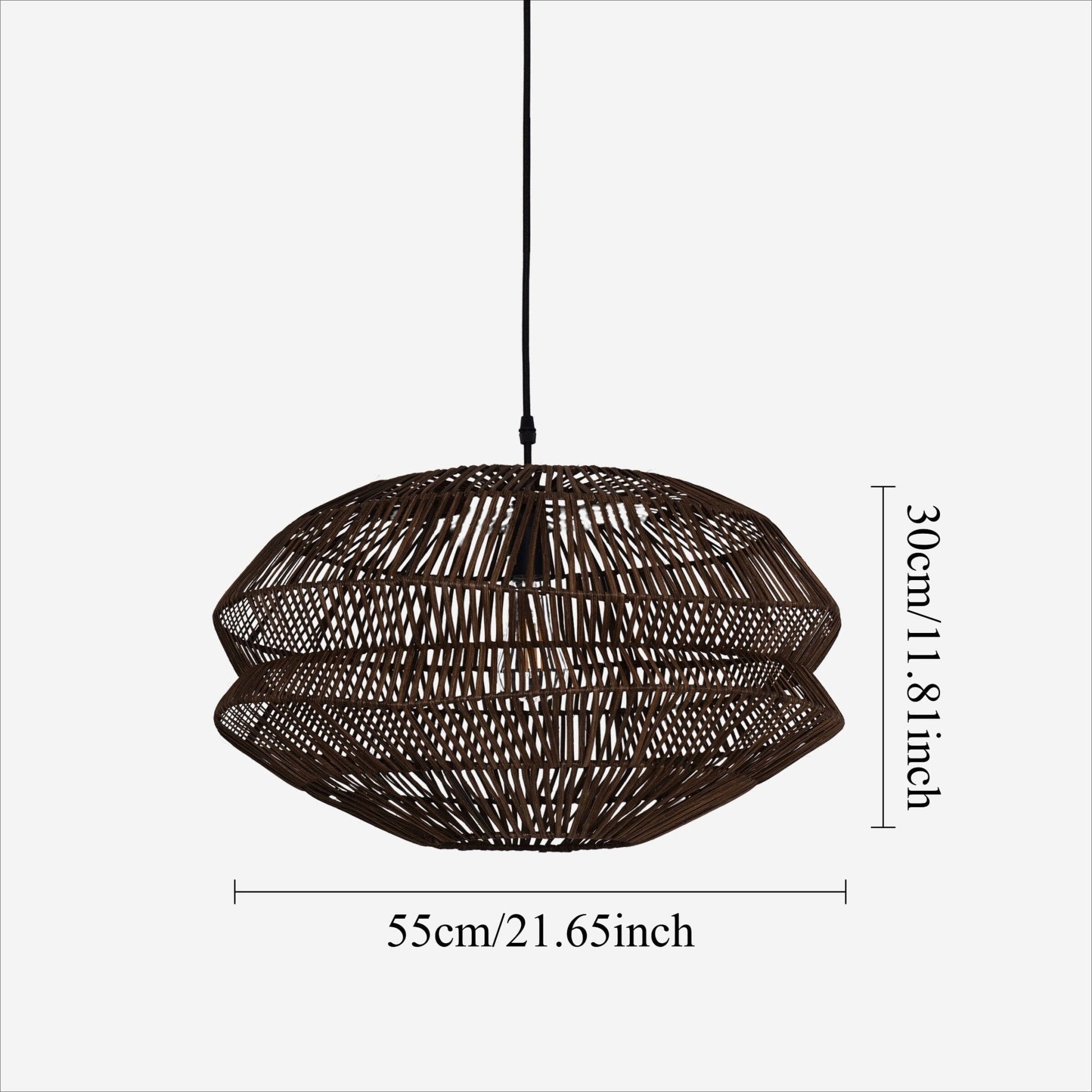 Lightsin Eco Friendly Rattan Pendant Light Handwoven Rustic Farmhouse Ceiling Light - House Comfort