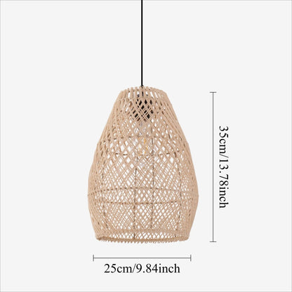 Lightsin Eco - Friendly Rustic Rattan Pendant Light For Home Decor - House Comfort