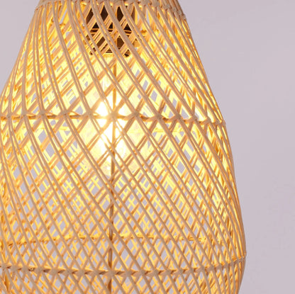 Lightsin Eco - Friendly Rustic Rattan Pendant Light For Home Decor - House Comfort