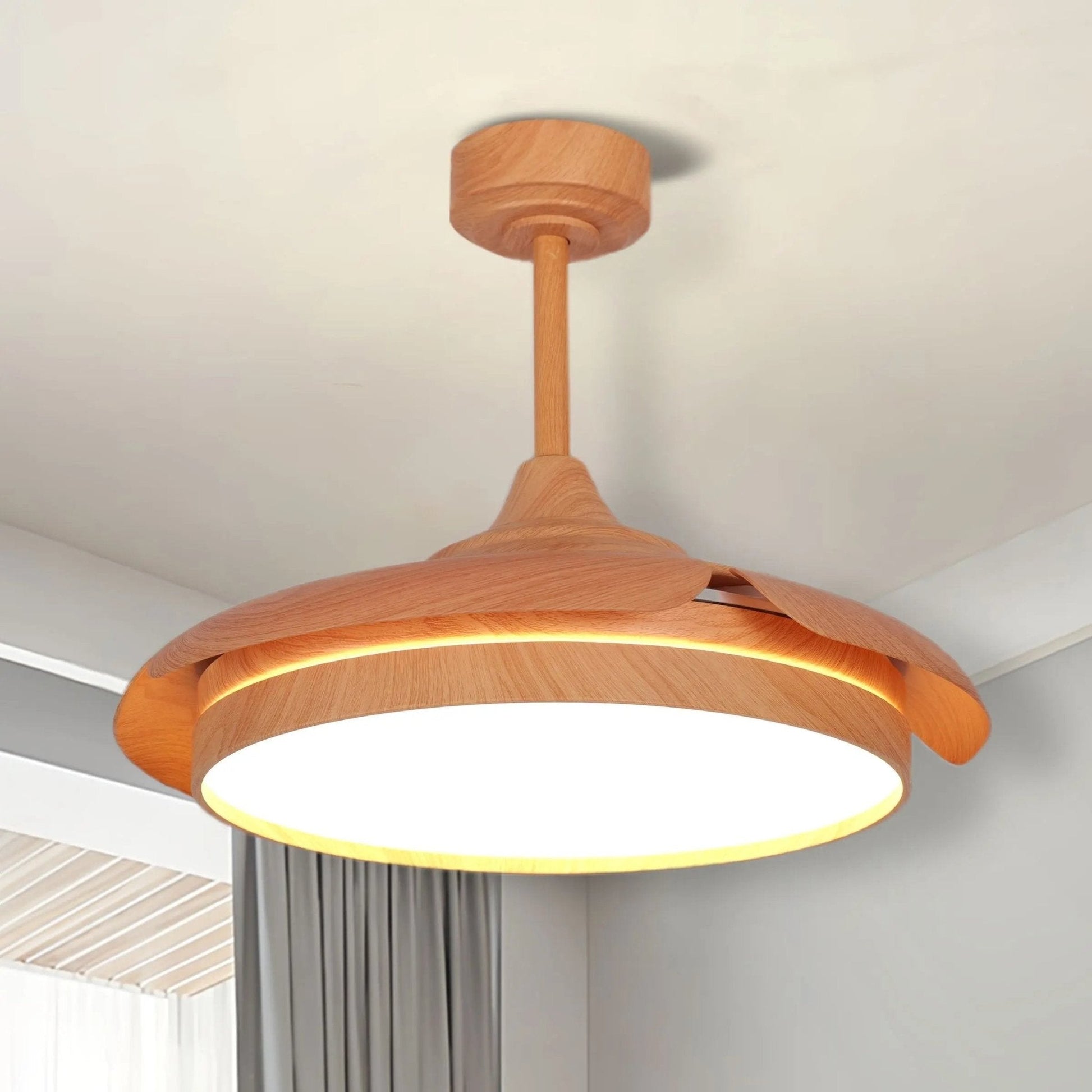 Lightsin Elegant Contemporary Ceiling Fan Light Featuring Soft LED Illumination - House Comfort