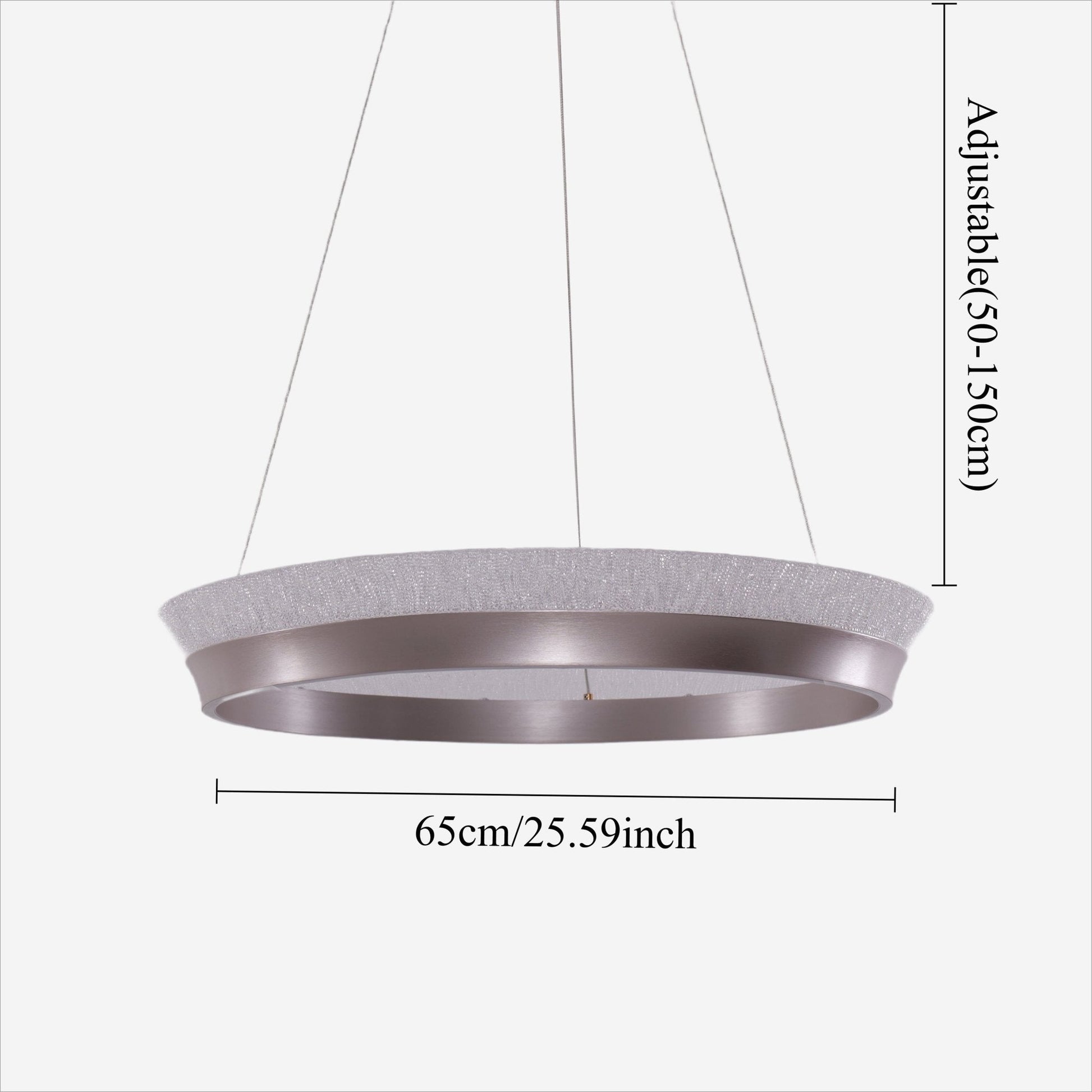 Lightsin Elegant Crystal Ring Chandelier Premium Pendant Light - House Comfort