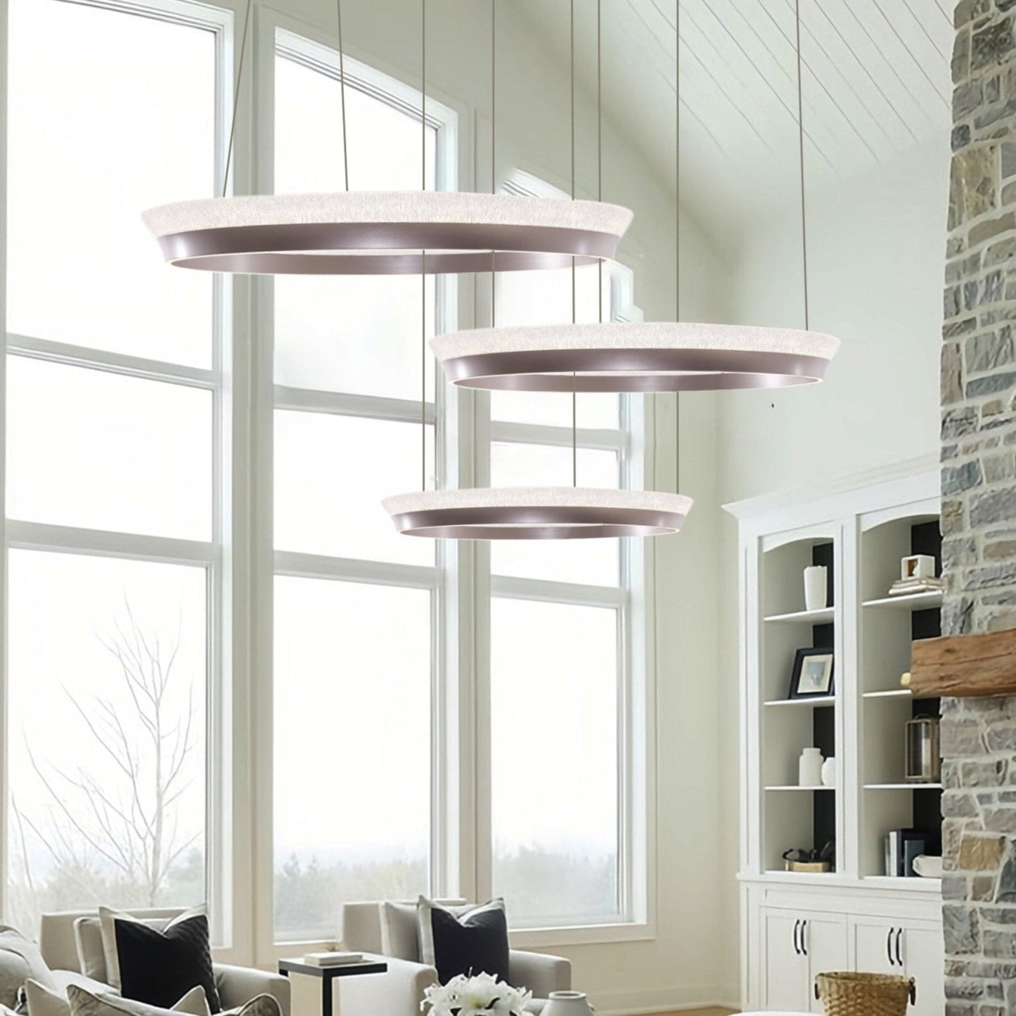 Lightsin Elegant Crystal Ring Chandelier Premium Pendant Light - House Comfort