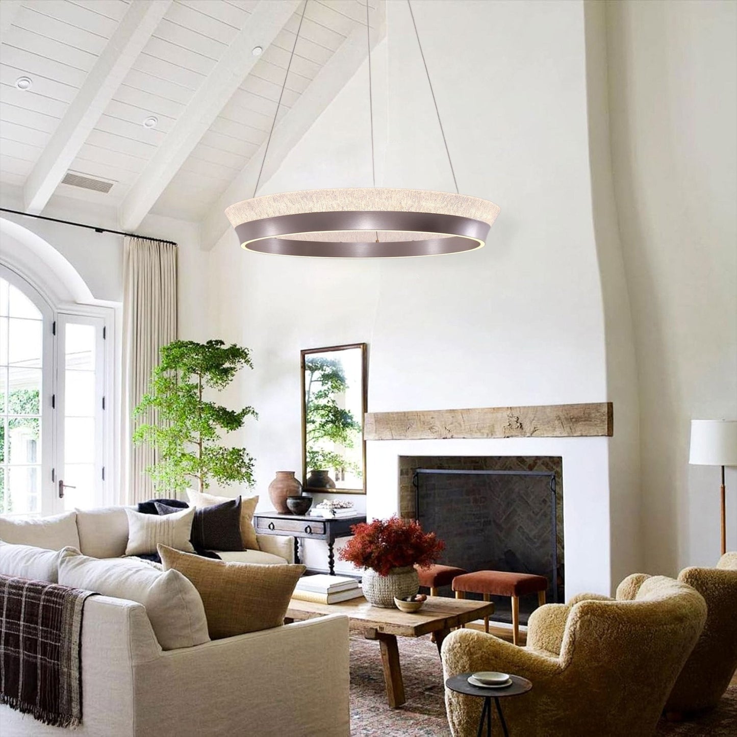 Lightsin Elegant Crystal Ring Chandelier Premium Pendant Light - House Comfort