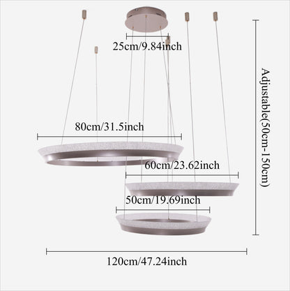 Lightsin Elegant Crystal Ring Chandelier Premium Pendant Light - House Comfort