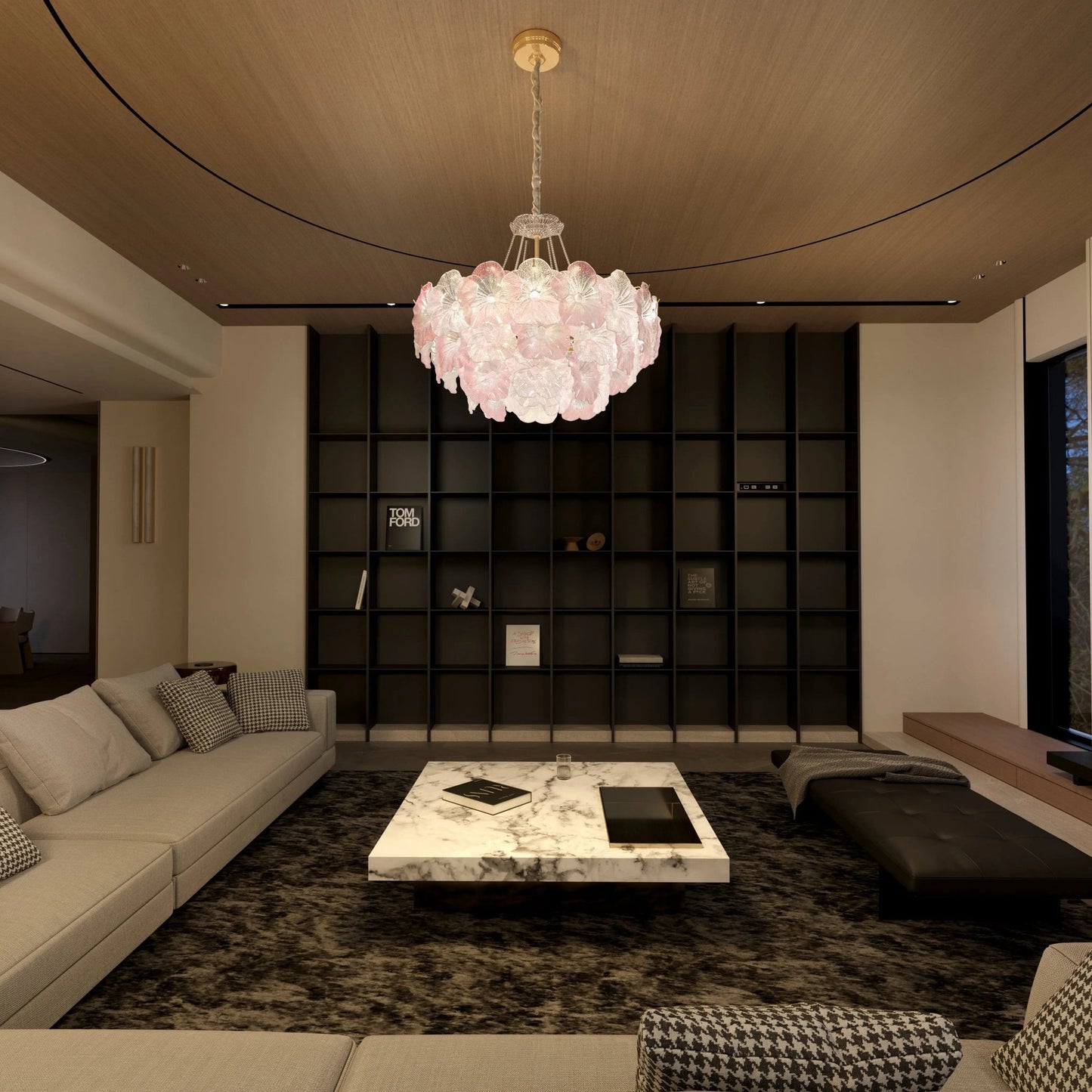 Lightsin Elegant Glass Chandelier with Adjustable Hanging Length - House Comfort