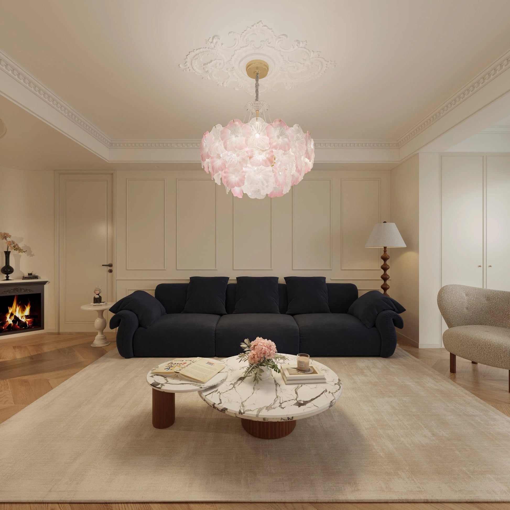 Lightsin Elegant Glass Chandelier with Adjustable Hanging Length - House Comfort