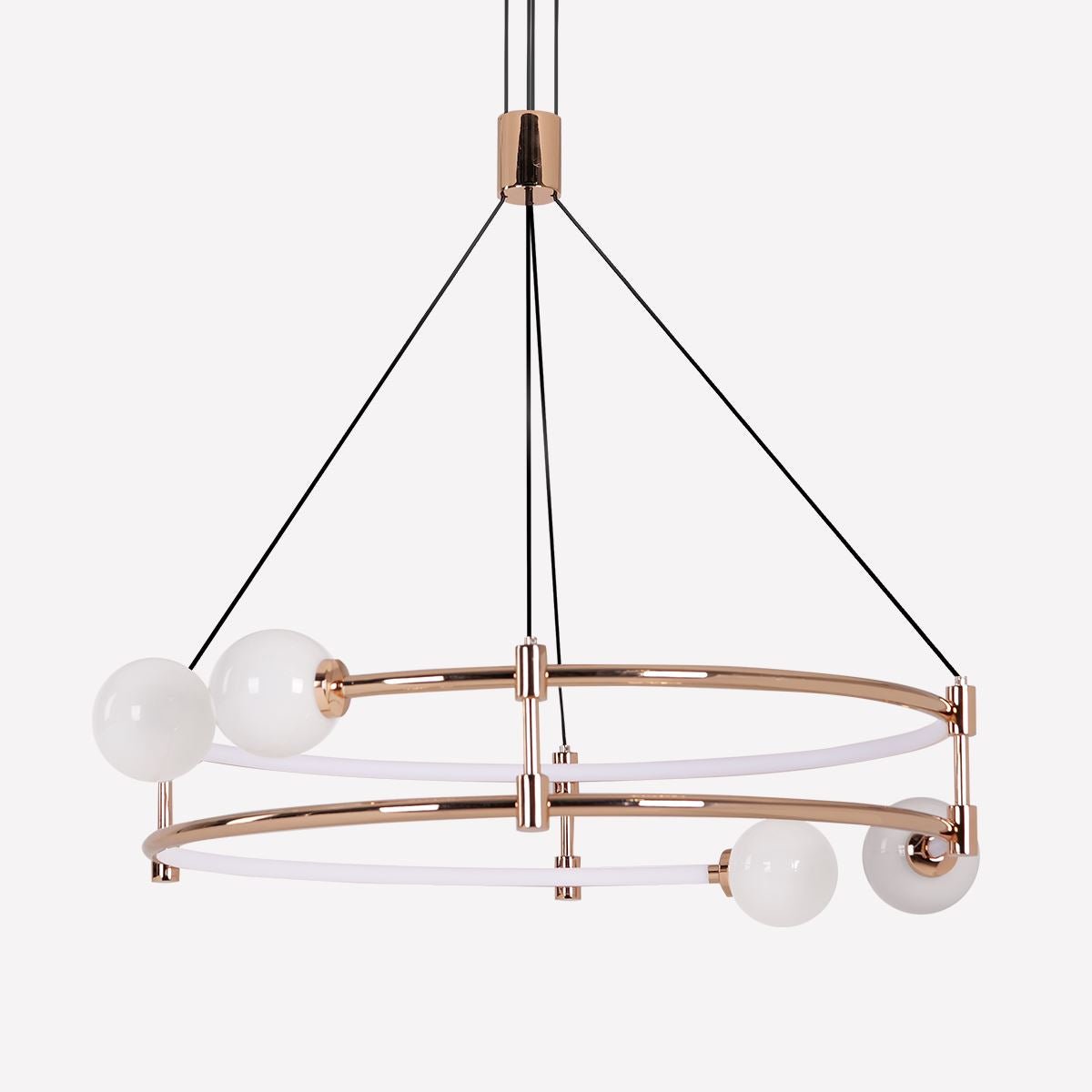 Lightsin Elegant Gold Double - Ring Halo Chandelier with Tri - Color LED Lighting - House Comfort