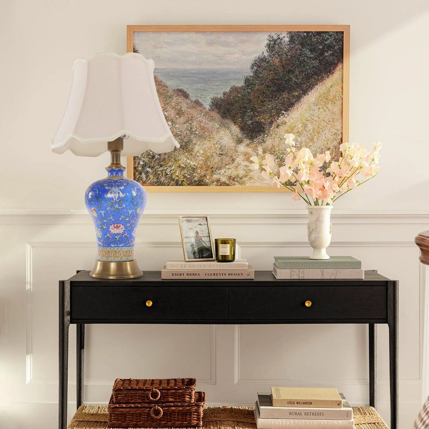 Lightsin Elegant Handcrafted Ceramic Table Lamp Collection with Floral Design - House Comfort