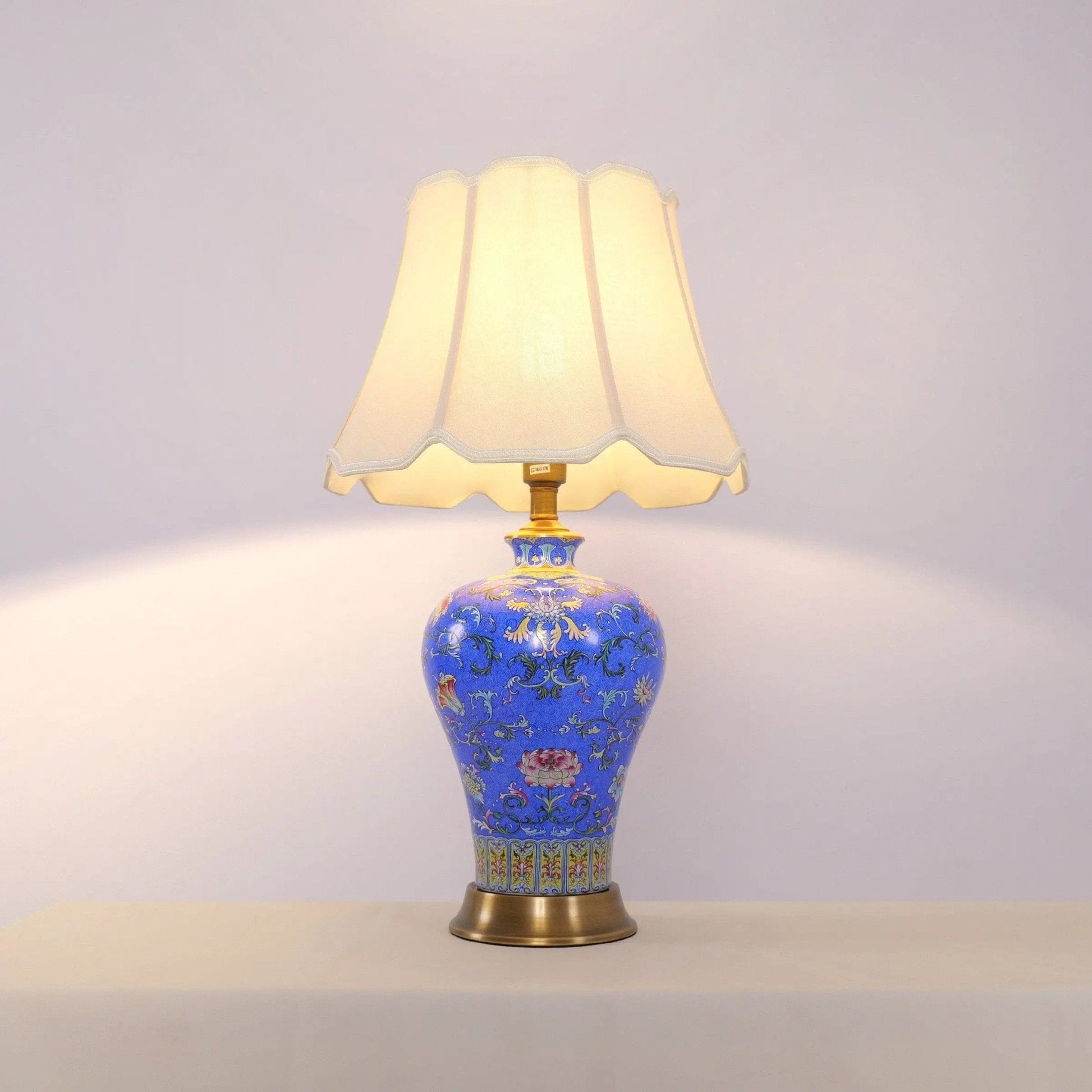 Lightsin Elegant Handcrafted Ceramic Table Lamp Collection with Floral Design - House Comfort