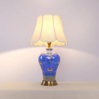 Lightsin Elegant Handcrafted Ceramic Table Lamp Collection with Floral Design - House Comfort