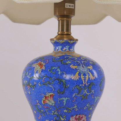 Lightsin Elegant Handcrafted Ceramic Table Lamp Collection with Floral Design - House Comfort