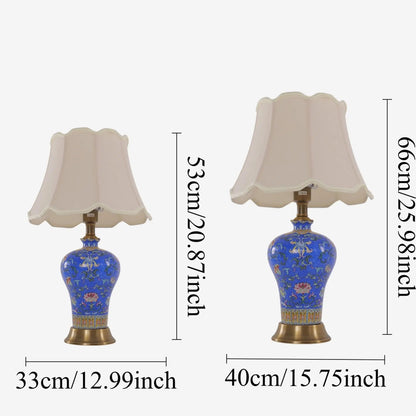 Lightsin Elegant Handcrafted Ceramic Table Lamp Collection with Floral Design - House Comfort
