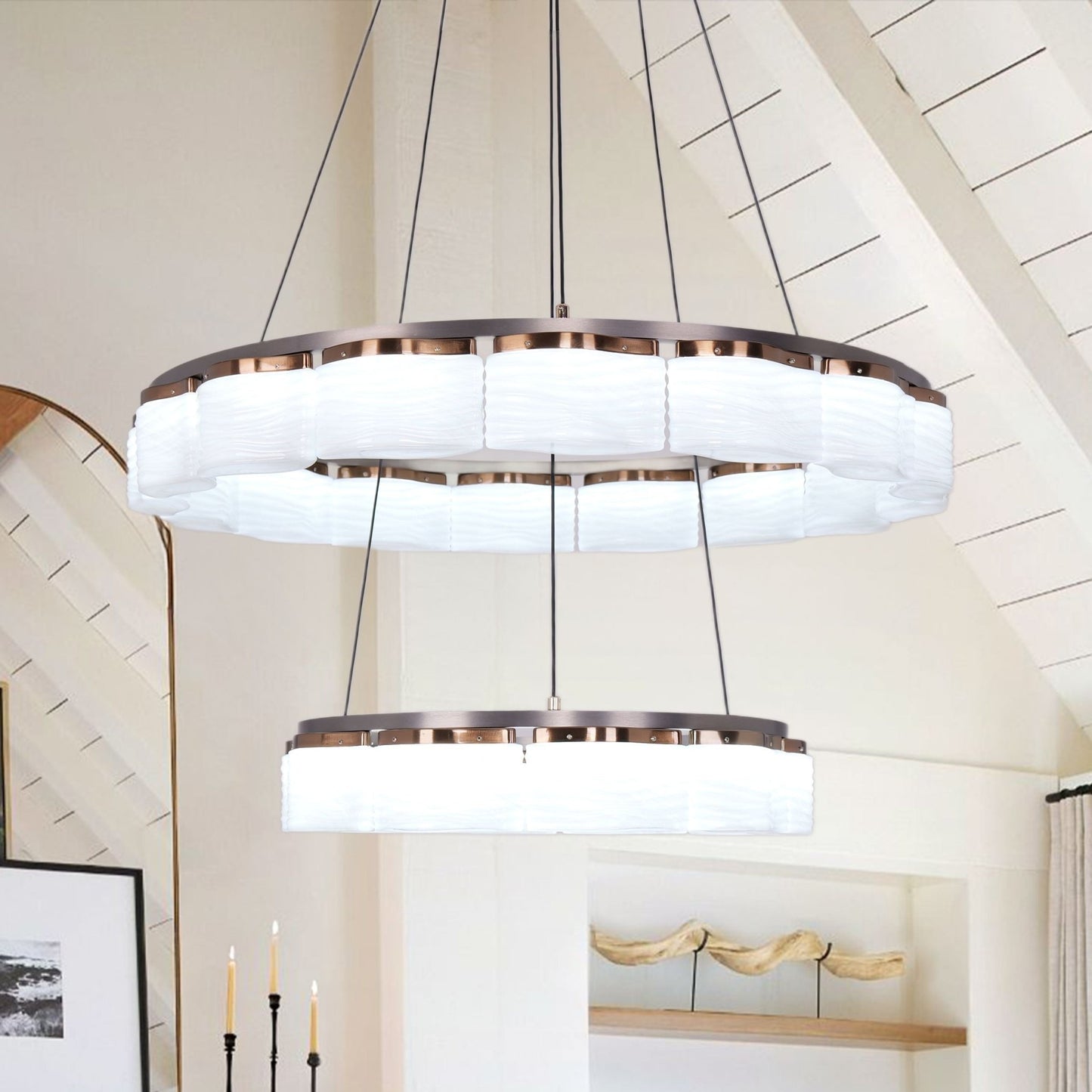 Lightsin Elegant LED Pendant Light with Onyx Glass Shade - House Comfort