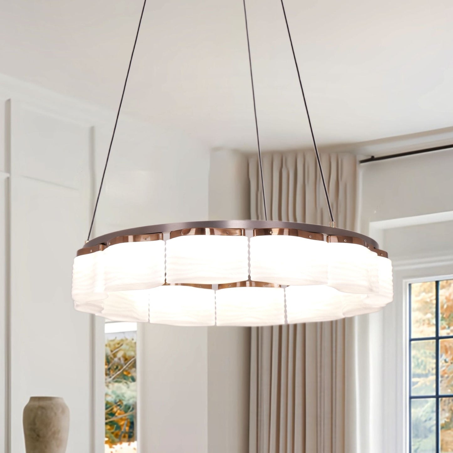 Lightsin Elegant LED Pendant Light with Onyx Glass Shade - House Comfort