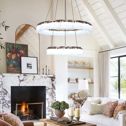 Lightsin Elegant LED Pendant Light with Onyx Glass Shade - House Comfort