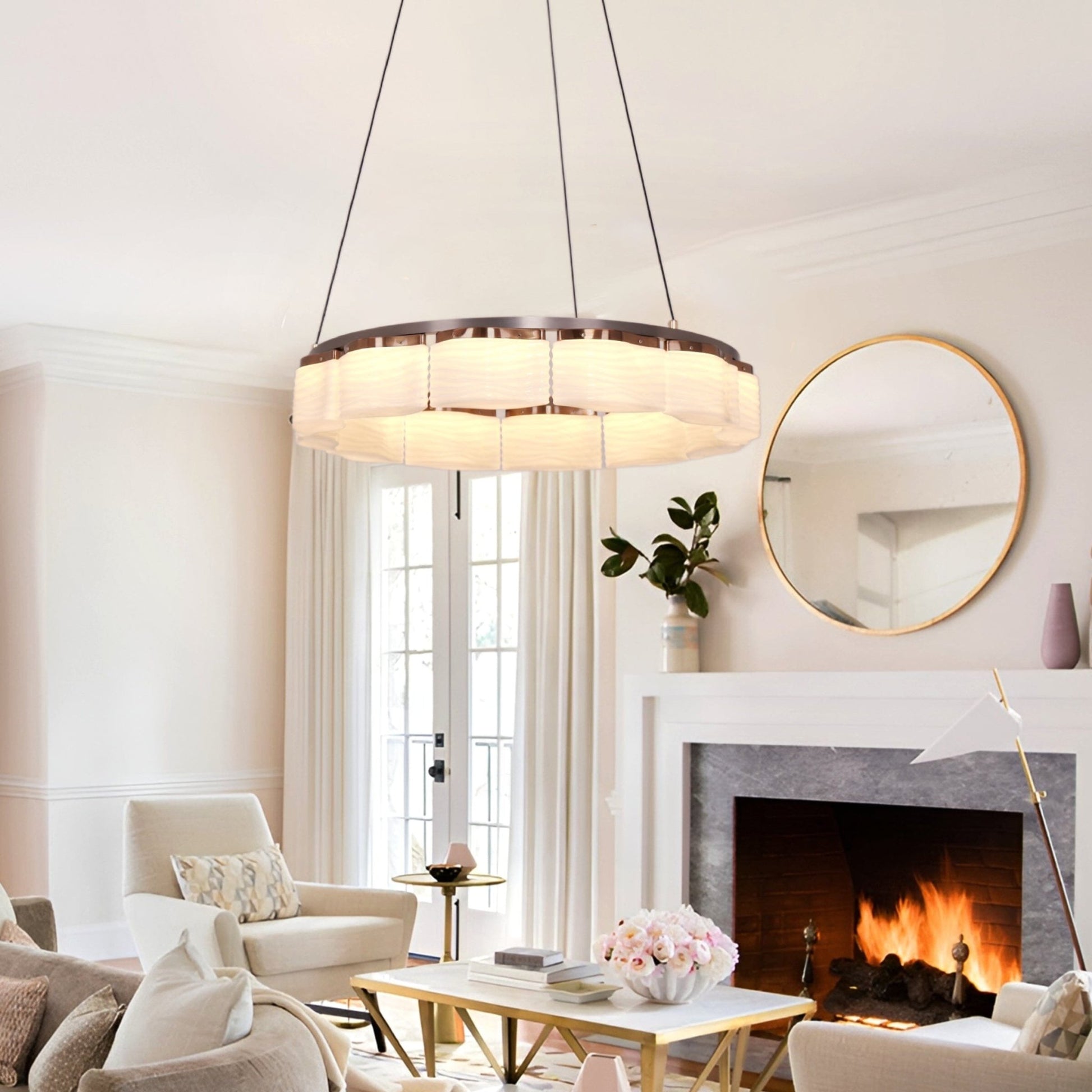 Lightsin Elegant LED Pendant Light with Onyx Glass Shade - House Comfort