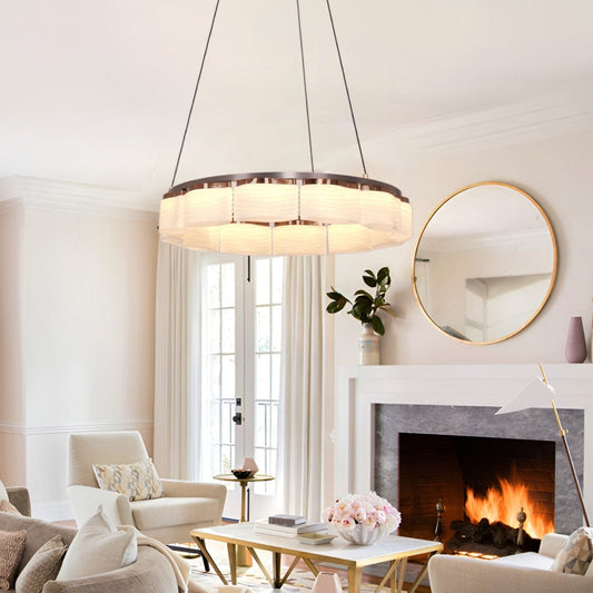 Lightsin Elegant LED Pendant Light with Onyx Glass Shade - House Comfort