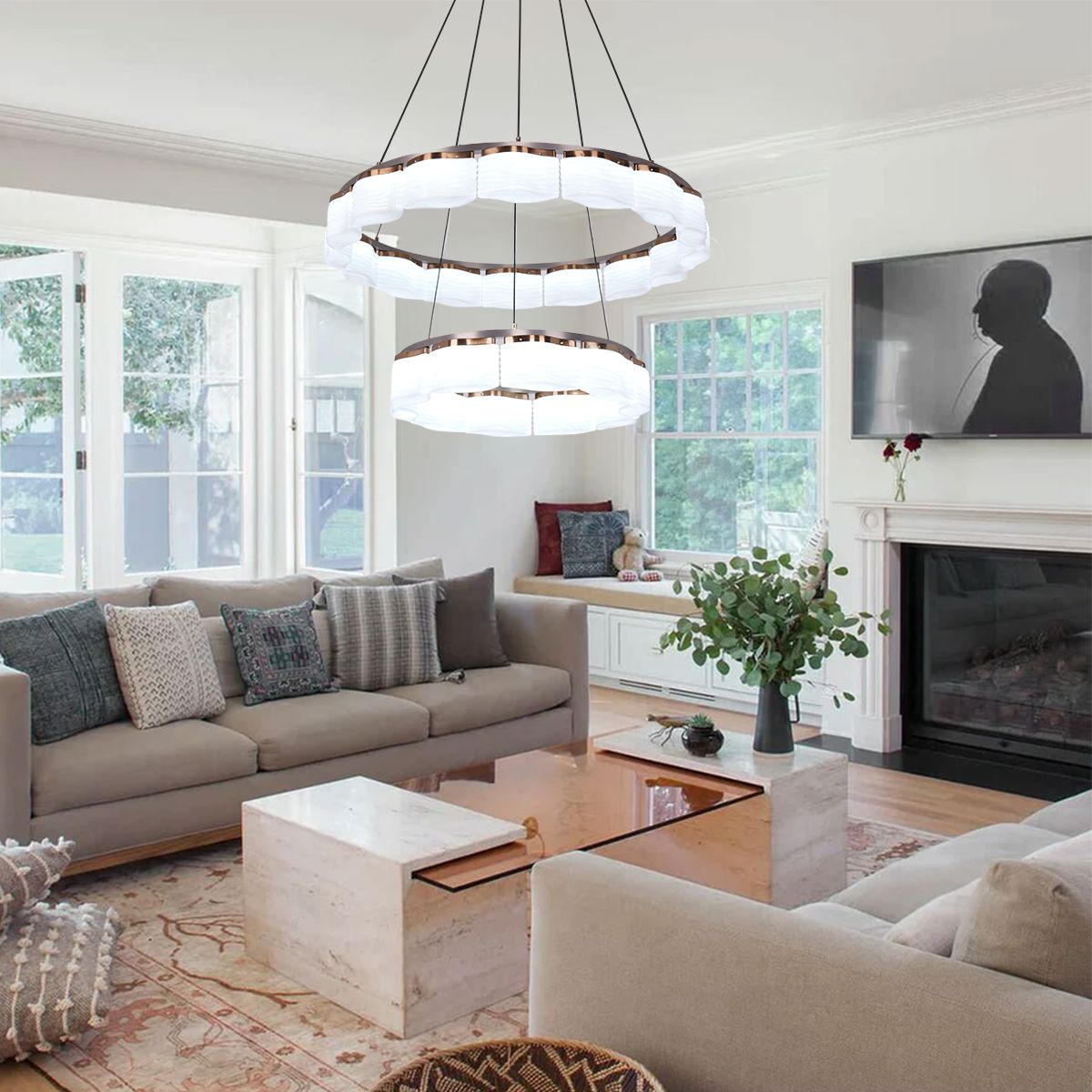 Lightsin Elegant LED Pendant Light with Onyx Glass Shade - House Comfort