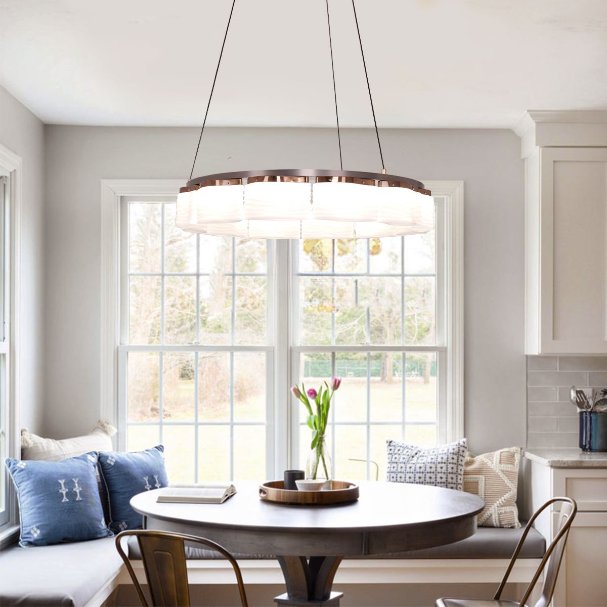 Lightsin Elegant LED Pendant Light with Onyx Glass Shade - House Comfort