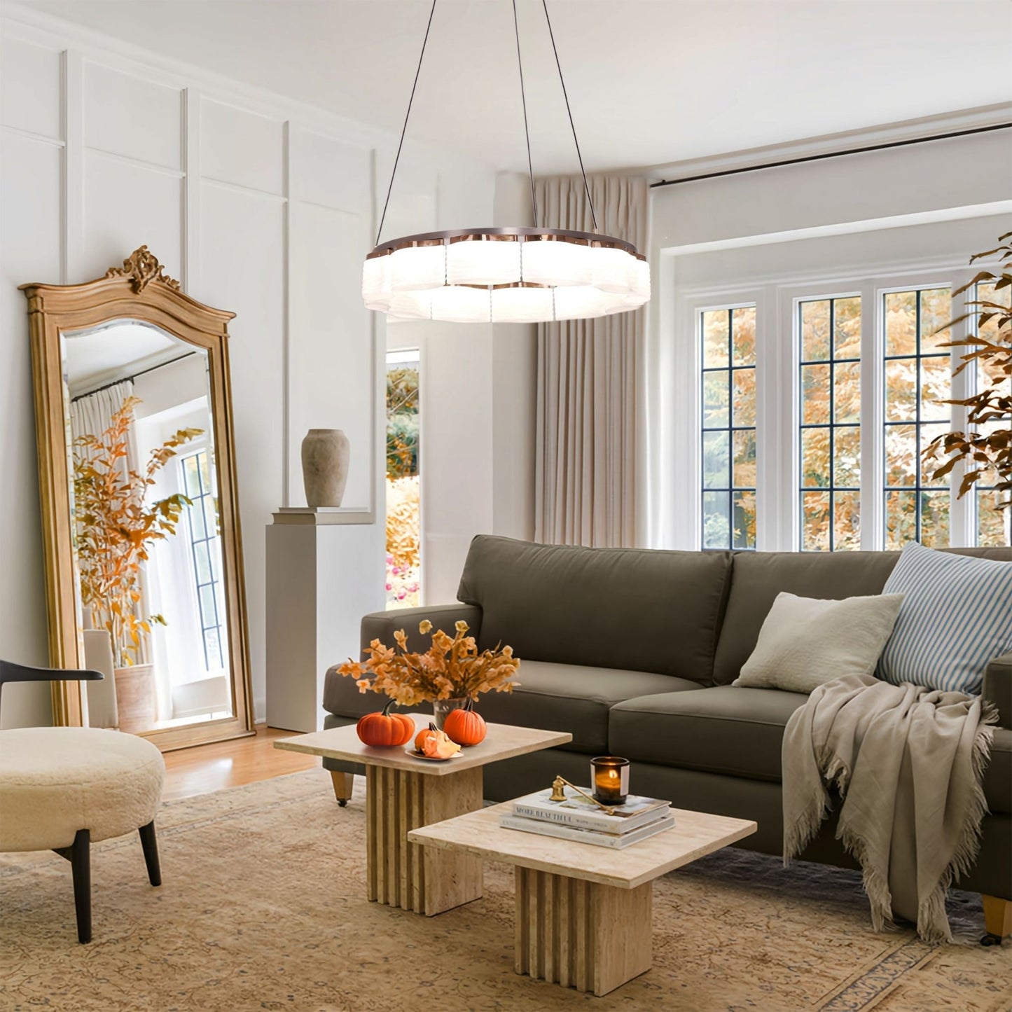 Lightsin Elegant LED Pendant Light with Onyx Glass Shade - House Comfort