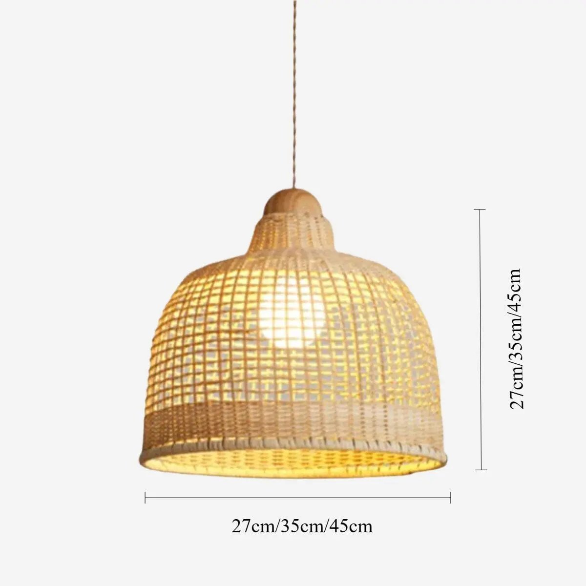 Lightsin Elegant Vintage Woven Rattan Minimalist Pendant Light - House Comfort