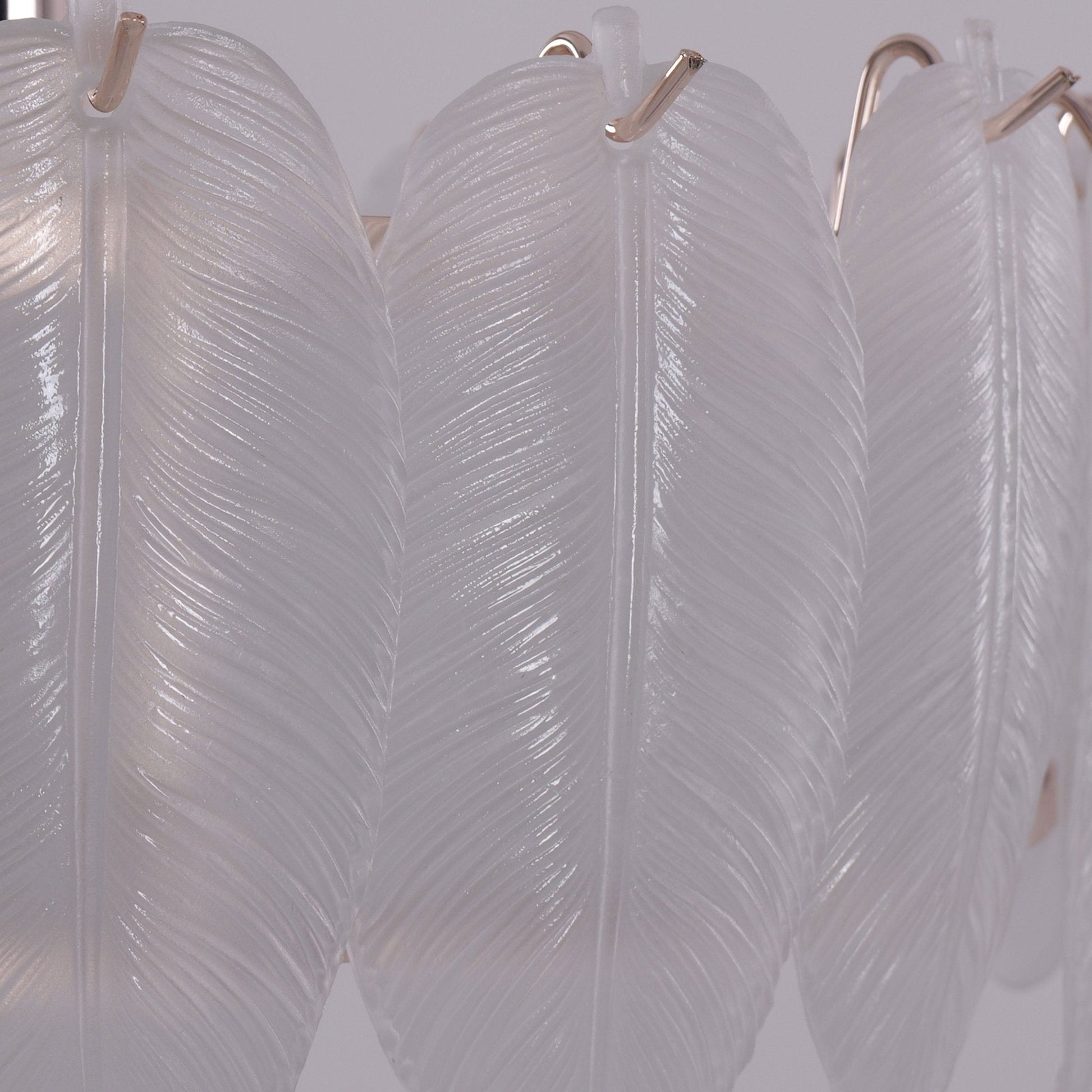 Lightsin Feather Inspired Luxury Glass Chandelier Modern Ceiling Light UK - House Comfort