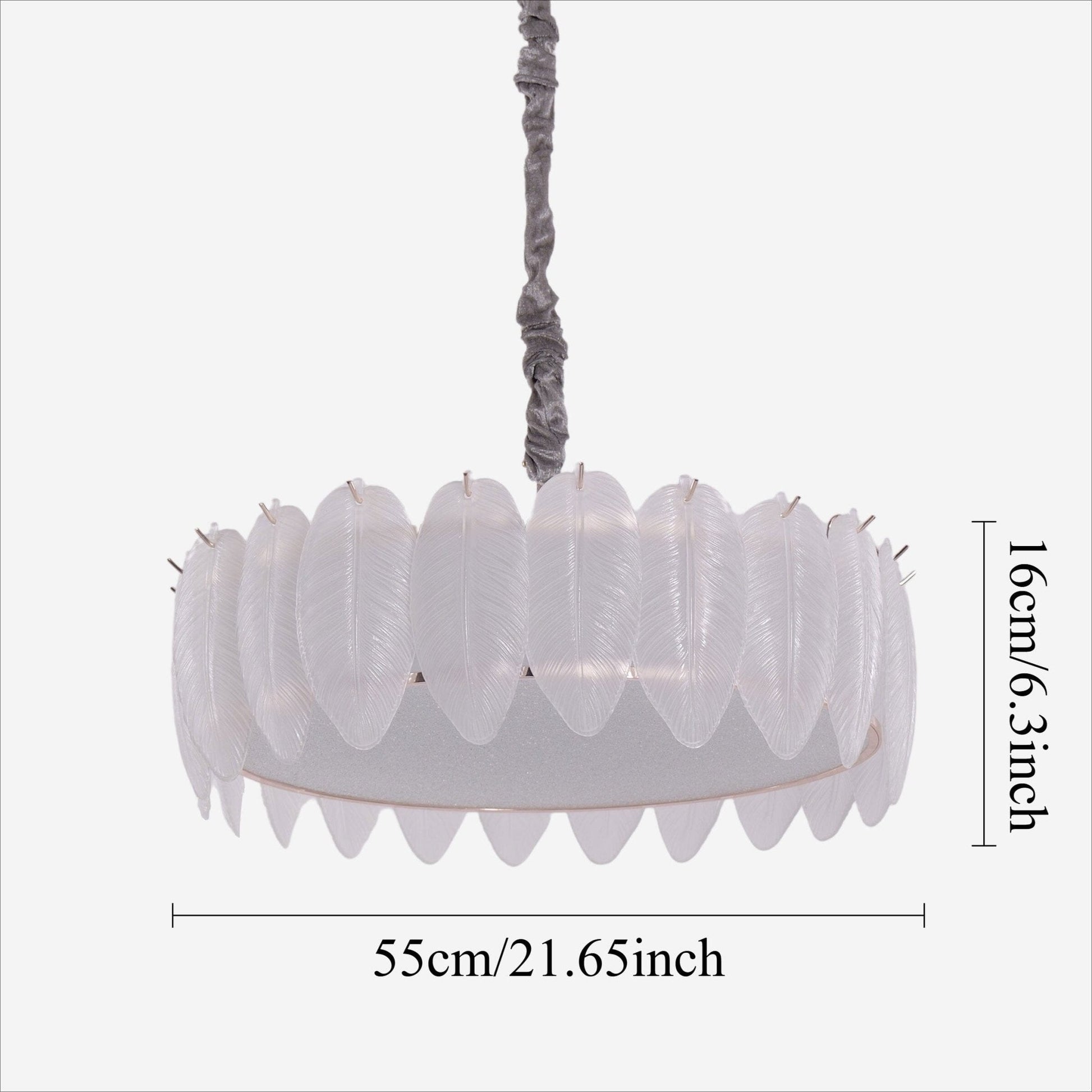 Lightsin Feather Inspired Luxury Glass Chandelier Modern Ceiling Light UK - House Comfort