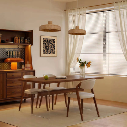 Lightsin Flat Teapot - Shaped Japanese Rattan Pendant Light – Natural Elegance - House Comfort