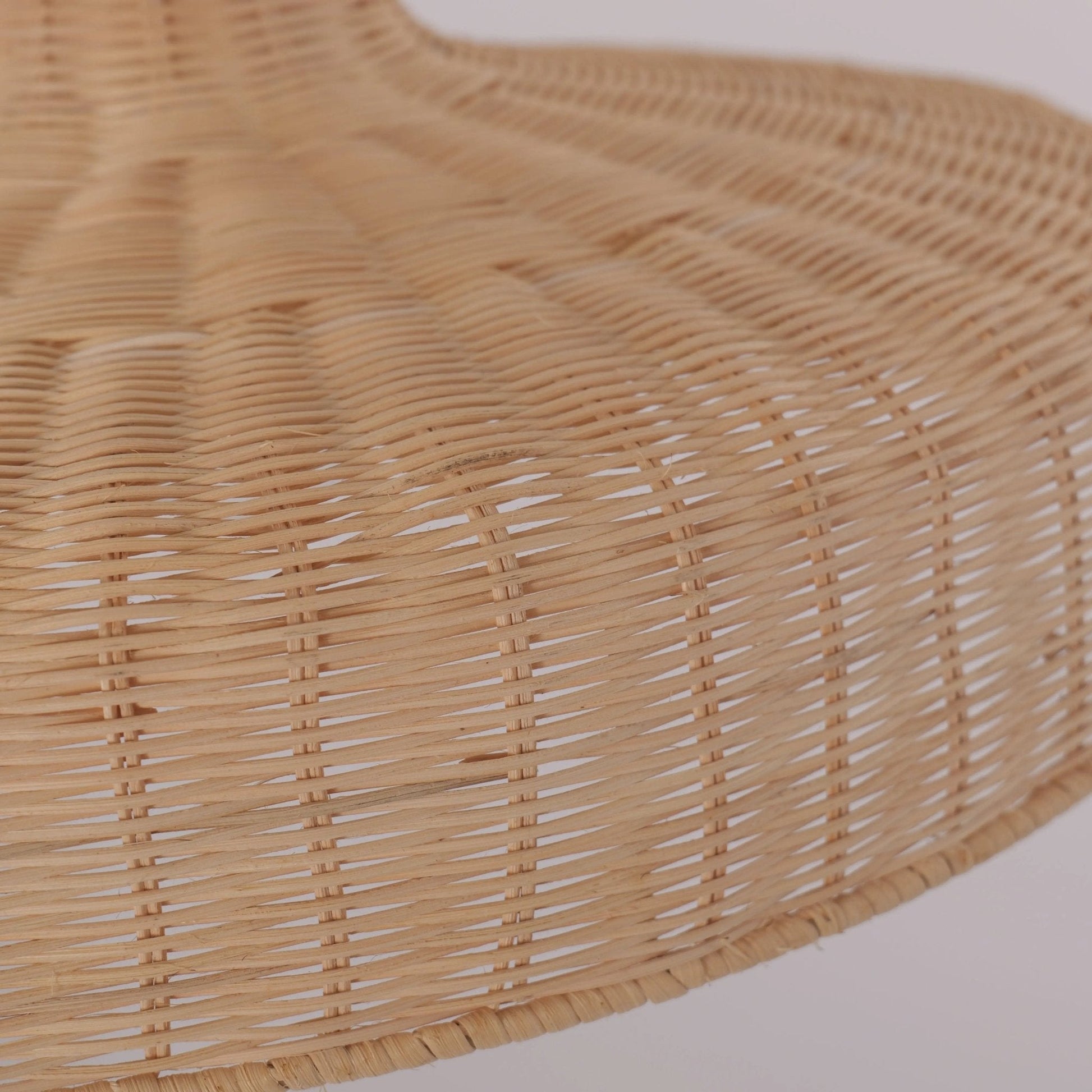 Lightsin Flat Teapot - Shaped Japanese Rattan Pendant Light – Natural Elegance - House Comfort