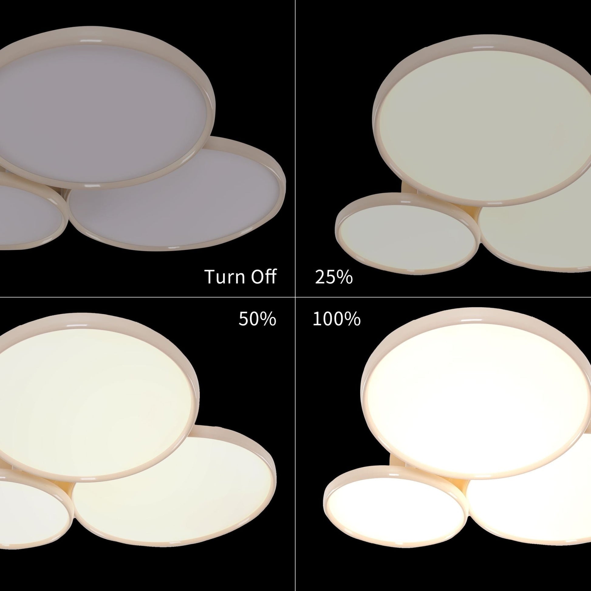 Lightsin Full Spectrum Dimmable Ivory White Aluminum Round LED Ceiling Light - House Comfort