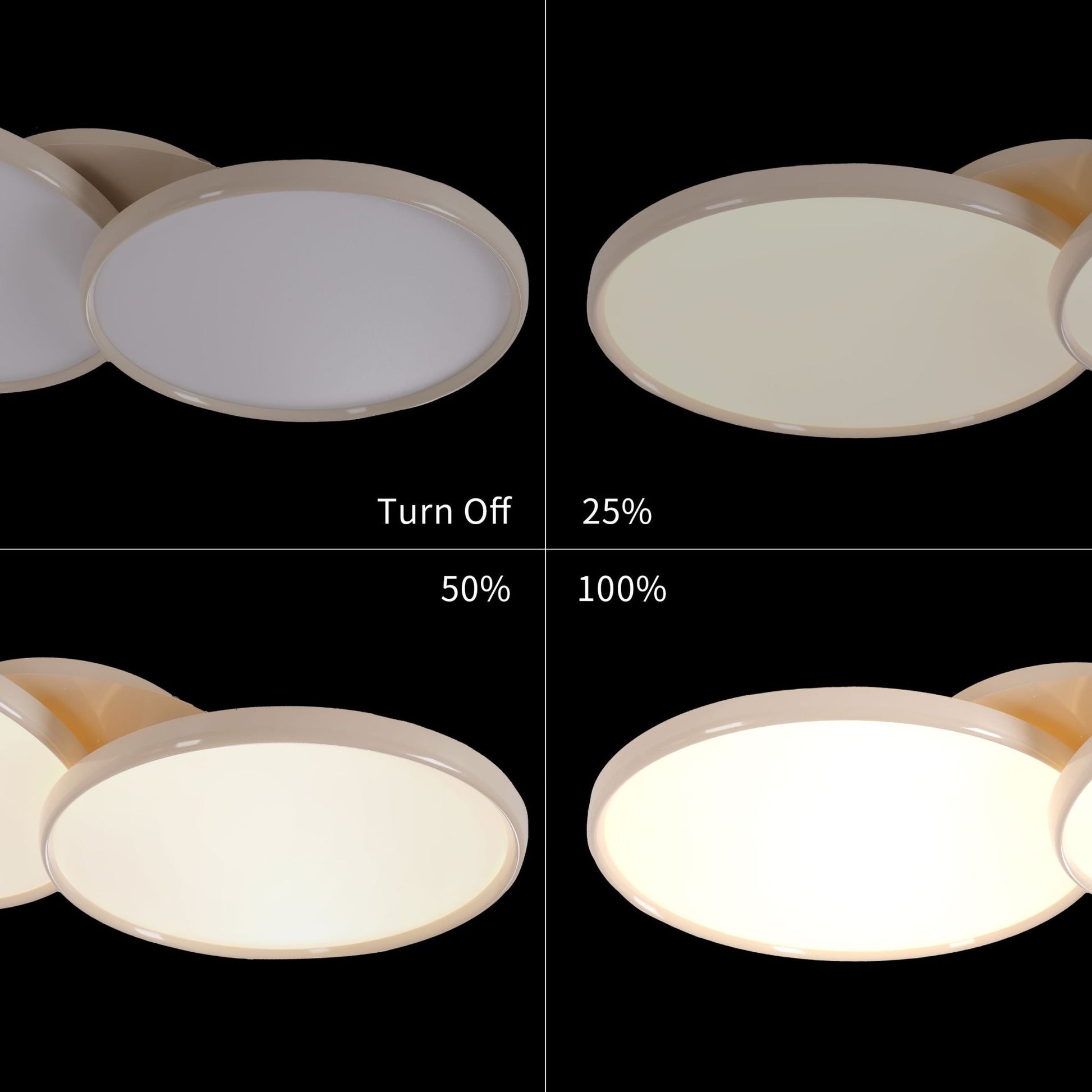 Lightsin Full Spectrum Dimmable Ivory White Aluminum Round LED Ceiling Light - House Comfort