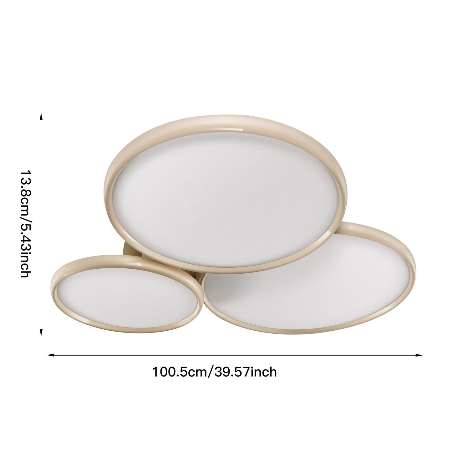 Lightsin Full Spectrum Dimmable Ivory White Aluminum Round LED Ceiling Light - House Comfort