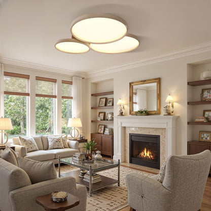 Lightsin Full Spectrum Dimmable Ivory White Aluminum Round LED Ceiling Light - House Comfort