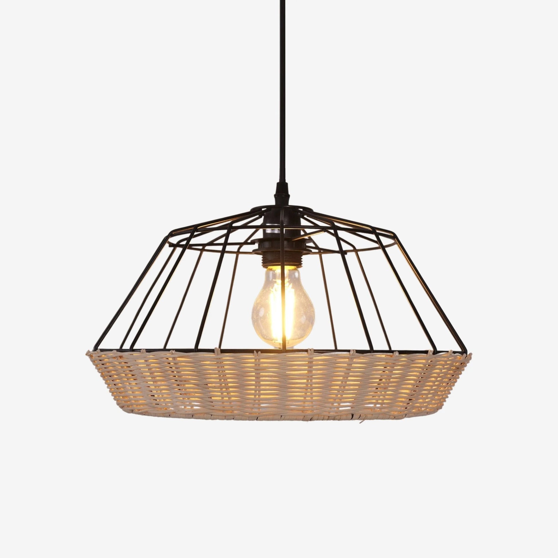 Lightsin Geometric Bamboo Pendant Light for a Touch of Natural Modernity - House Comfort