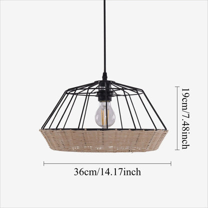 Lightsin Geometric Bamboo Pendant Light for a Touch of Natural Modernity - House Comfort
