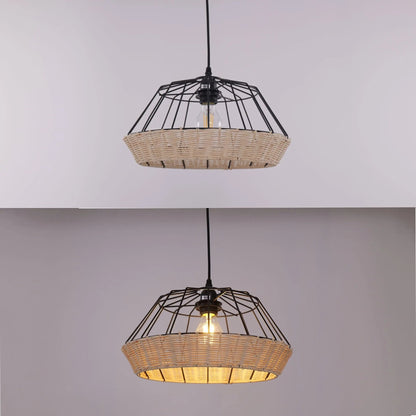 Lightsin Geometric Bamboo Pendant Light for a Touch of Natural Modernity - House Comfort