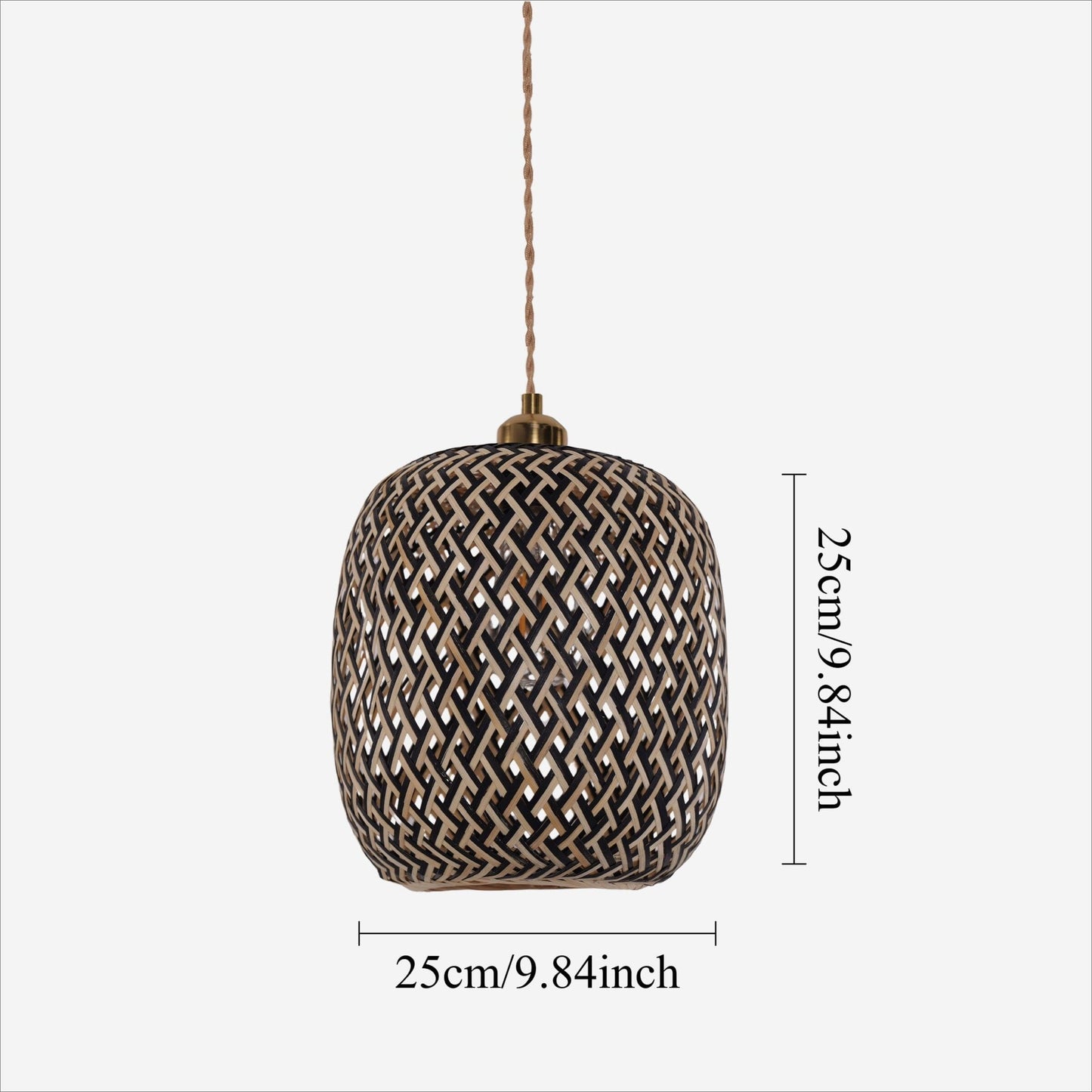 Lightsin Geometric Black Bamboo Pendant Light - House Comfort