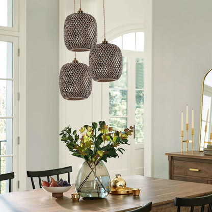 Lightsin Geometric Black Bamboo Pendant Light - House Comfort