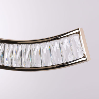 Lightsin Gold Crystal Wave LED Pendant Light Modern Chandelier for Contemporary Interiors - House Comfort