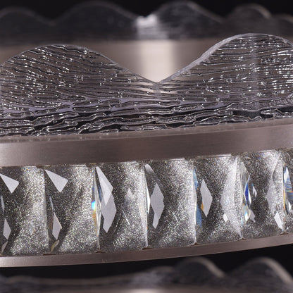 Lightsin Golden Crystal Dual - Ring LED Pendant Light in Modern Aluminum Design - House Comfort