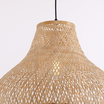 Lightsin Gourd Bamboo Pendant Light – Handwoven Eco - Friendly Ceiling Light for Living Room & Kitchen Decor - House Comfort