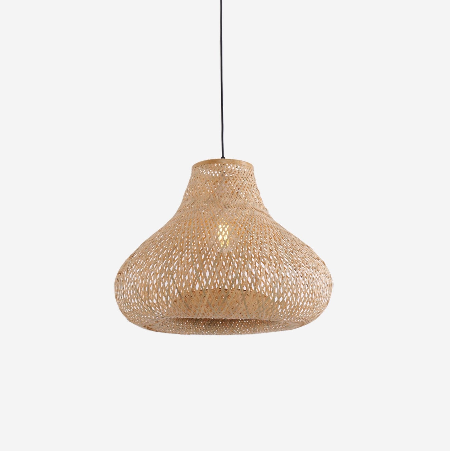 Lightsin Gourd Bamboo Pendant Light – Handwoven Eco - Friendly Ceiling Light for Living Room & Kitchen Decor - House Comfort