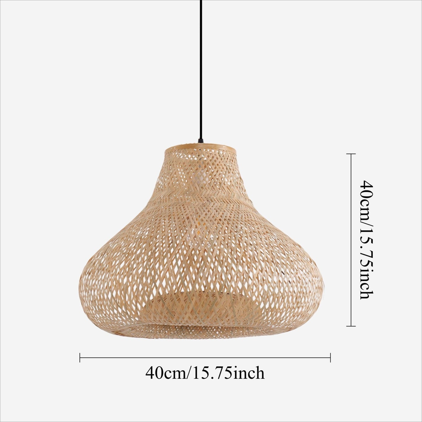 Lightsin Gourd Bamboo Pendant Light – Handwoven Eco - Friendly Ceiling Light for Living Room & Kitchen Decor - House Comfort