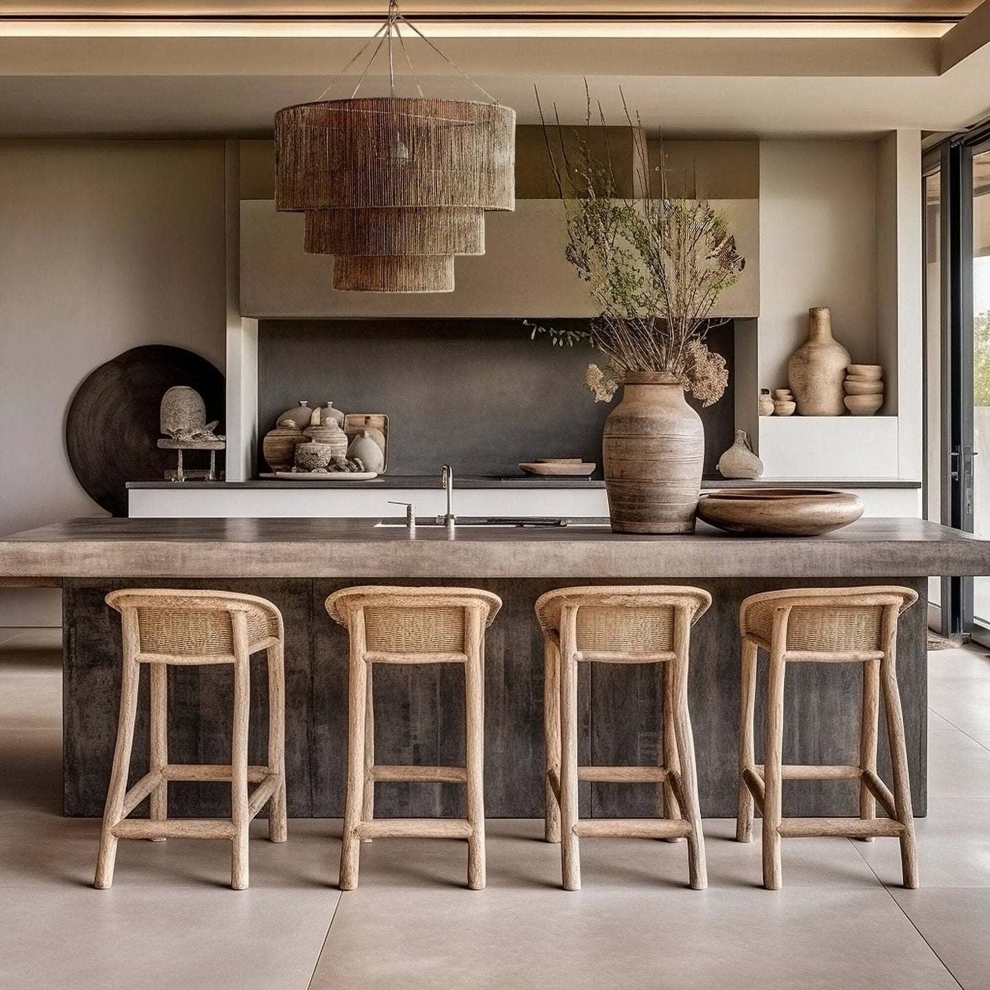 Lightsin Handcrafted Large 3 - Tier Hemp Rope Pendant Light - House Comfort