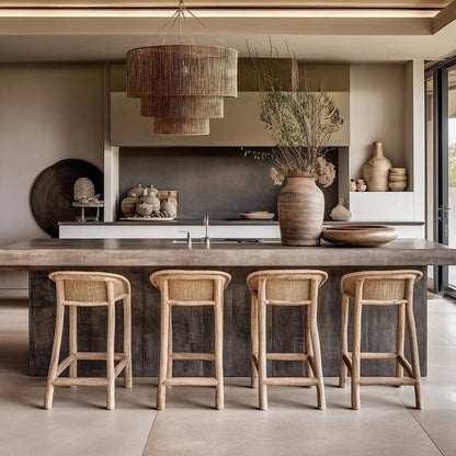 Lightsin Handcrafted Large 3 - Tier Hemp Rope Pendant Light - House Comfort