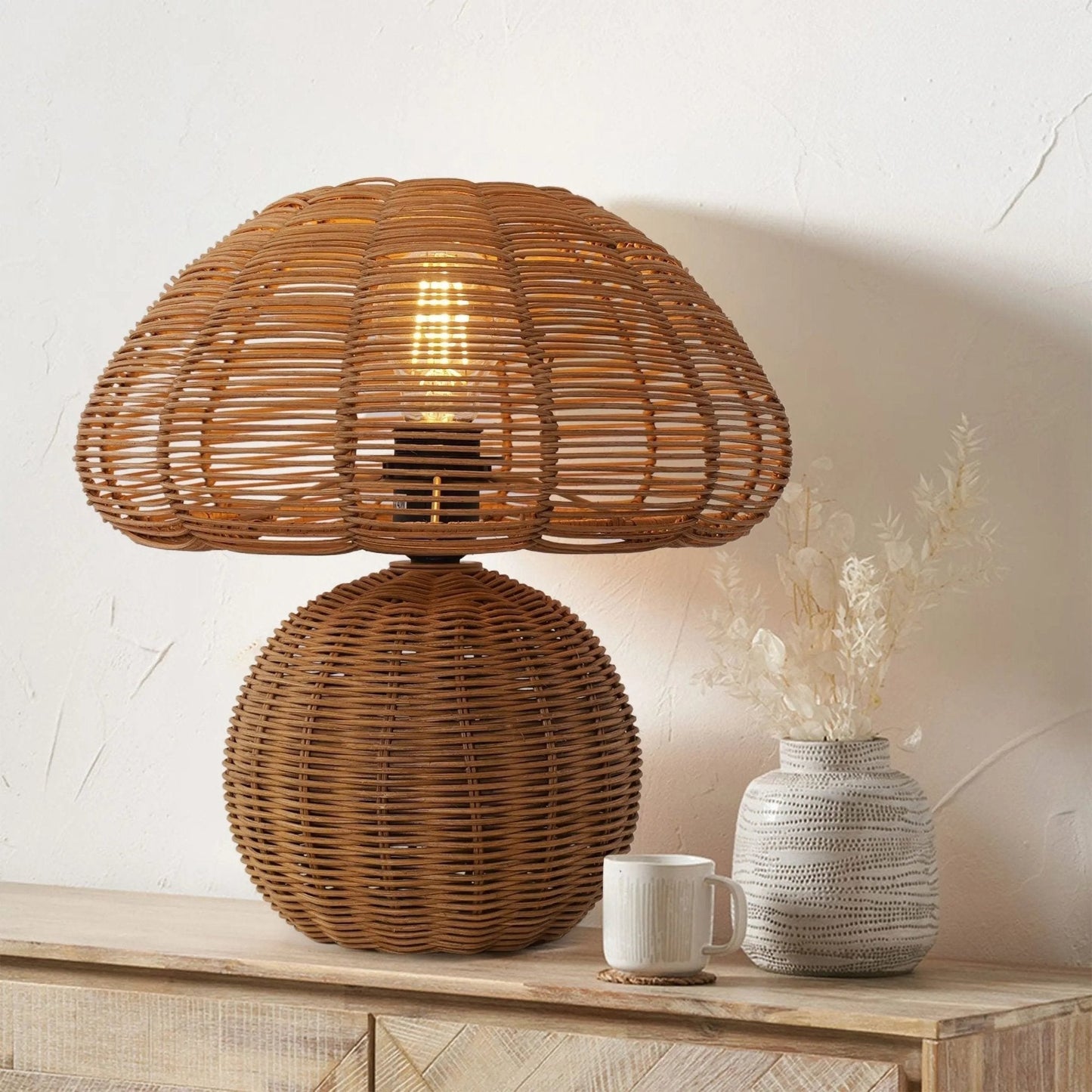 Lightsin Handcrafted Mushroom - Shaped Table Lamp for Home Decor - House Comfort