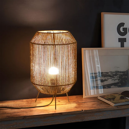 Lightsin Handcrafted Paper Rope Table Lamp Perfect for Living Rooms - House Comfort
