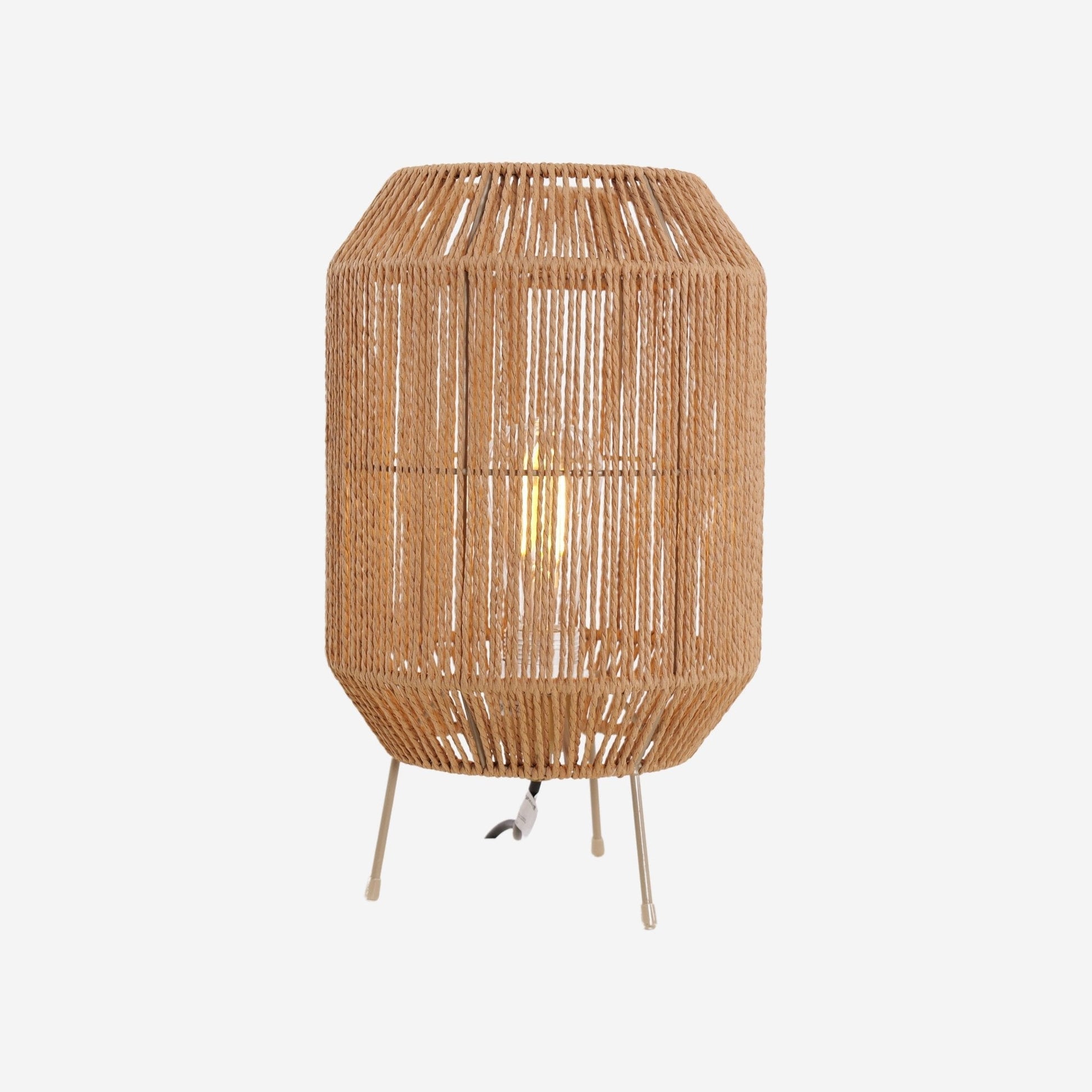 Lightsin Handcrafted Paper Rope Table Lamp Perfect for Living Rooms - House Comfort