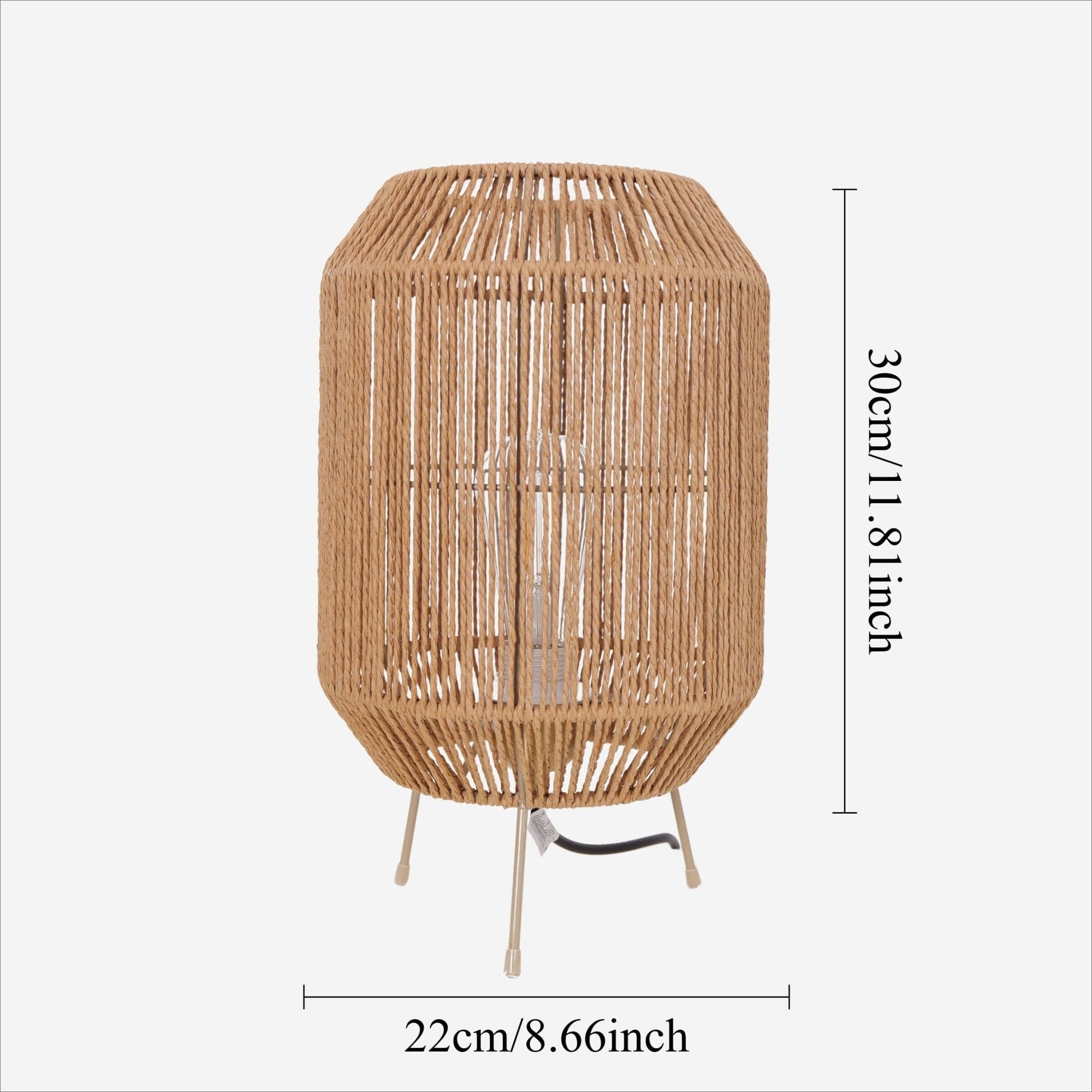 Lightsin Handcrafted Paper Rope Table Lamp Perfect for Living Rooms - House Comfort